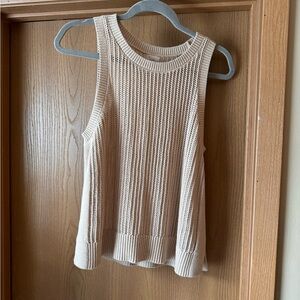 Beige Knit Tank Top